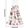 thumbnail image 3 of GZHJMY Christmas Animals Hanging Tie Towels Set of 2, Soft Absorbent Kitchen Hand Towels with Hanging Loops for Kitchen Bathroom Farmhouse Home Decor, 18.2 x 14 Inch Wash Cloths, 3 of 7