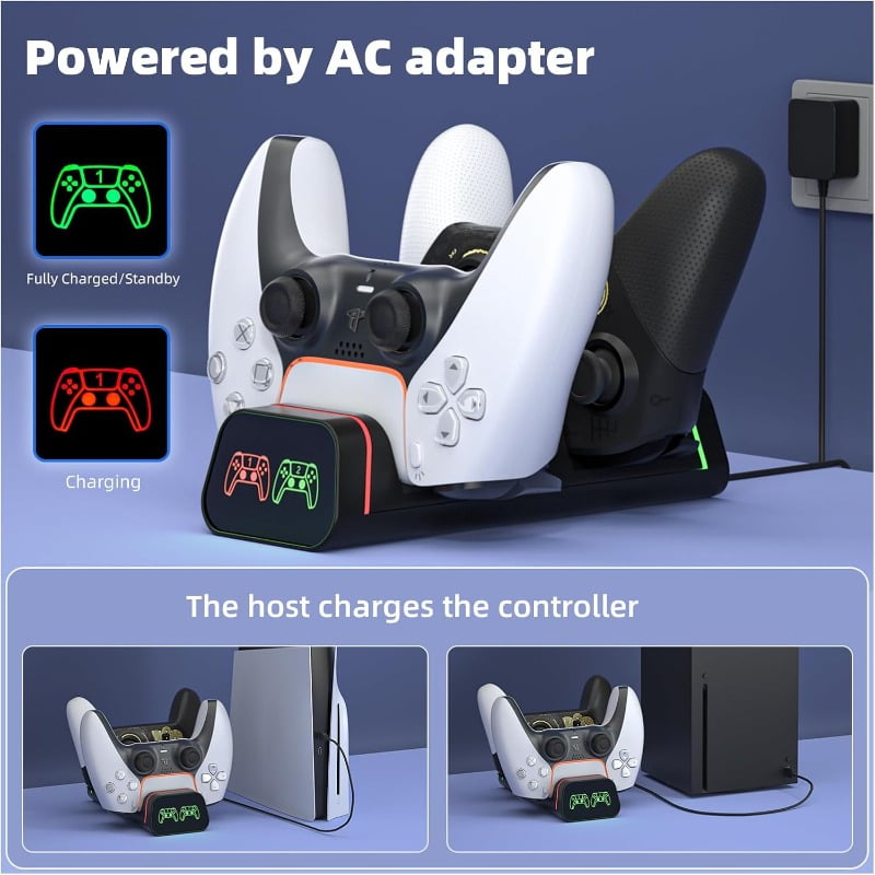 Switch Pro Controller Charger, Xbox Series S/X Controller Charging Dock, PS5 Controller Charging Station, Switch Pro Controller (Not suitable for Power A pro controller)