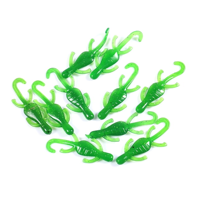 Juego de señuelos de pesca verdes, 10 crankbaits para agua dulce y salada, kit de aparejos de primera calidad, colección de cebos para exteriores