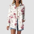 thumbnail image 2 of Towmus Womens Button Down Shirts Dressy Long Sleeve Floral Blouse Business Casual Work Office 2025 Fall Romantic Tops S-5XL, 2 of 5