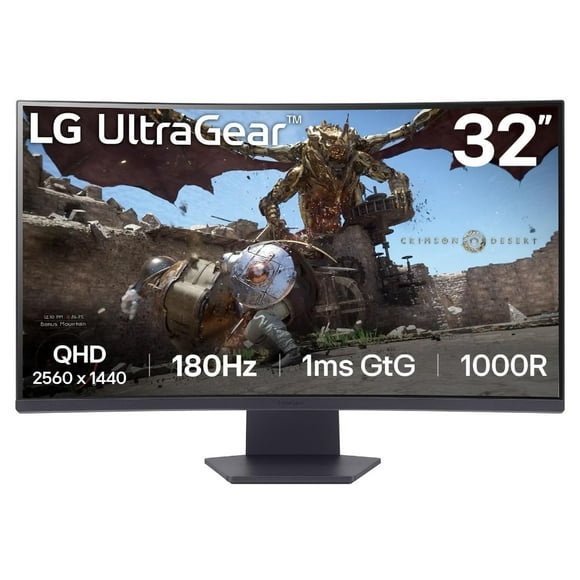LG Ultragear™ 32" Curved Gaming Monitor, 2560x1440, Black, 32GS60QX-B.AUSQ
