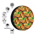 thumbnail image 6 of DouZhe Waterproof Spare Tire Cover, African Culture Element Kwanzaa Prints Adjustable Wheel Covers Fit for Jeep Trailer RV SUV Car, 17 inch, 6 of 7
