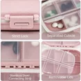 thumbnail image 2 of 1 pc resettable pill organizer, 8 compartments, small portable pill, 2 of 4