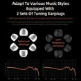 thumbnail image 3 of VONKY In-ear Earbuds Wired 3.5mm Detachable Cable Noise Cancelling Phone Earphones Dynamic 2 Pin Walking Bass Computer Music Headset Gold with Mic, 3 of 5