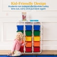 thumbnail image 4 of ECR4Kids 5-Tier Storage Rack with 15 Cubby Bins, 5x3, Multipurpose Organization, Primary, 4 of 9