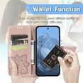 thumbnail image 5 of Feishell Wallet Case for Google Pixel 9 Pro XL,Butterfly & Flower Embossed PU Leather TPU Inner Shell Magnetic Flip Stand Card Slots Shockproof Protective Phone Cover,Purple, 5 of 9