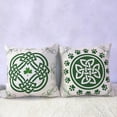 thumbnail image 2 of St. Patricks Pillow Covers Irish Celtic Knot 18x18 Inch Set of 2 for Outdoor Patio Porch Paw Print Four Leaf Lucky Charm Shamrock Throw Pillow Cases Without Fillers, 2 of 6