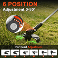 thumbnail image 6 of FLOYANT 12in Cordless String Trimmer and Leaf Blower，Cordless Yard Tool Combo Kit with 2.0Ah Battery & Charger，20V Auto Feed String Trimmer and 405 CFM Leaf Blower, 6 of 11