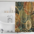 thumbnail image 4 of Vintage Geometric Waterproof Fabric Shower Curtain,Watercolor Abstract Art Waterproof Fabric Shower Curtain for Bathroom Curtains Bathtubs Hotel Shower Curtains with 12 Hooks Extra Long 72x96, 4 of 8