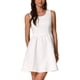thumbnail image 1 of VESTIDO MINI FLUIDO SIN MANGAS CON LAZO EN LA ESPALDA PARA MUJERES INSPIRE CHIC VERANO XL BLANCO, 1 of 6