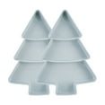 thumbnail image 2 of Fruit Tray 2Pcs Christmas Tree Shaped Fruit Snack Tray With 3 Compartments Suitable For Daily Holiday Decoration Plastic Serving Tray, 2 of 6
