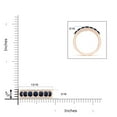 thumbnail image 5 of ANGARA Natural Floating Blue Sapphire Half Eternity Ring with Diamonds in 14K Rose Gold for Women (Size-3mm) | September Birthstone, Anniversary, Jewelry Gift for Women | Natural Blue Sapphire Ring, 5 of 10