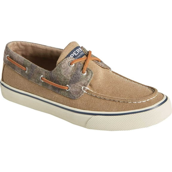 Men's Sperry Top-Sider Bahama II Boat Shoe Khaki Camo Canvas
