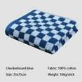 thumbnail image 2 of Checkered Bath Towels for Bathroom, Shower Towels 30" x 14", Super Soft and Quick Dry, Colorful Towel for Summer Beach Pool Blue, 2 of 9