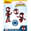Marvel Spidey and His Amazing Friends Decals - Set of 4 Miles Morales Spin Vinyl Stickers for Car Water Bottle Bike Helmet Laptop Skateboard - Marvel Stickers for Kids and Adults