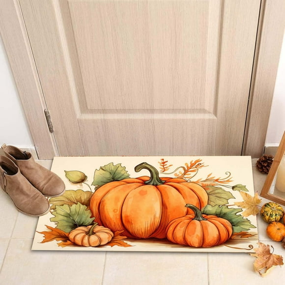 Home Textile Boutique Clearance Blowout Sale! JFZMDY Thanksgiving Truck Pumpkin Doorway Floor Mat Entrance Dirt Foot Mat