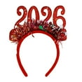thumbnail image 5 of Yesbay 2026 Shiny New Year Hairband Glitter-Coated Headband Sparkling Numbers Design Hair Hoop Festive Hair Accessory, 5 of 8