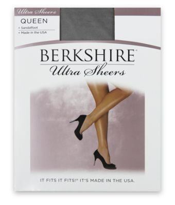 Berkshire Nylons Pantyhose Ultra Sheers Control Top Sandalfoot Queen #4411 NEW 