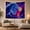 Dragon Wave, variant on Moonlit Castle Above Dark Neon Ocean Waves, Mystical Fantasy Style for Ocean Lovers, Coastal Wall Art, Housewarming Gift, Tapestry Wall Hanging for Bedroom and Dorm