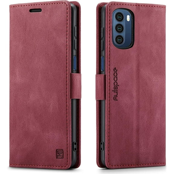Case for Moto G Stylus 4G 2022,PU Leather Folio Flip Wallet Case with Card Holster Stand Kickstand Magnetic Closure Shockproof Phone Cover for Motorola Moto G Stylus 4G 2022 (Red)