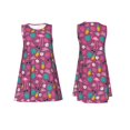 thumbnail image 3 of Bixox Summer Flamingo Print Women's Sleeveless A-Line Dress with Pockets, Casual Knee-Length Tank Dress for Summer-XX-Large, 3 of 7