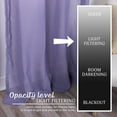 thumbnail image 3 of Best Home Fashion Set of 2 Sheer Faux Linen Twist Tab Curtains - Light Filtering Window Treatment for Living Room, Dining Room, Bedroom (Lilac, 52" W x 84" L), 3 of 13