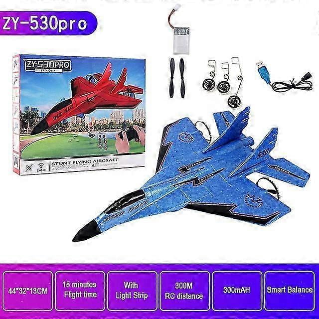 ZY-530 RC Plane 2.4G Glider With Light Fixed Wing Hand Throwing EPP Foam MIG 530pro RC Airplane Kids Toys Aircraft RTF Gifts
