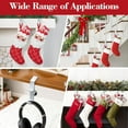thumbnail image 6 of Adjustable, No-Drill Mantel Stocking Hanger - 2-in-1 Garland & Christmas Stocking, 4 Pcs, Black Metal, 6 of 14