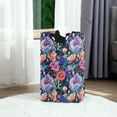 thumbnail image 6 of Yayeee Freestanding Laundry Hamper with Handle Collapsible Large Storage Basket for Clothes, Puprle Ethereal Floral Harmony, 6 of 7