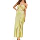 thumbnail image 1 of VISgogo Vestido sin mangas con cuello halter para mujer, atado con pliegues sin espalda Raya de cebra / Recorte con estampado de flores de una sola pieza VISgogo moda, 1 of 5