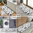 thumbnail image 6 of Black White Mushroom Sketch White Pattern Kitchen Rug Mat,Kitchen Runner Rugs Non Skid Washable,Decorative Kitchen Floor Mats for Kitchen,Sink,Laundry,17"x47.2", 6 of 7
