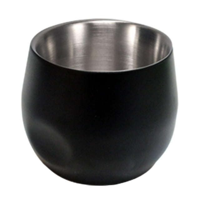 Rongfmy Tasse à Café en Acier Inoxydable Double Paroi Sans Tige pour le Camping Maison 150ml