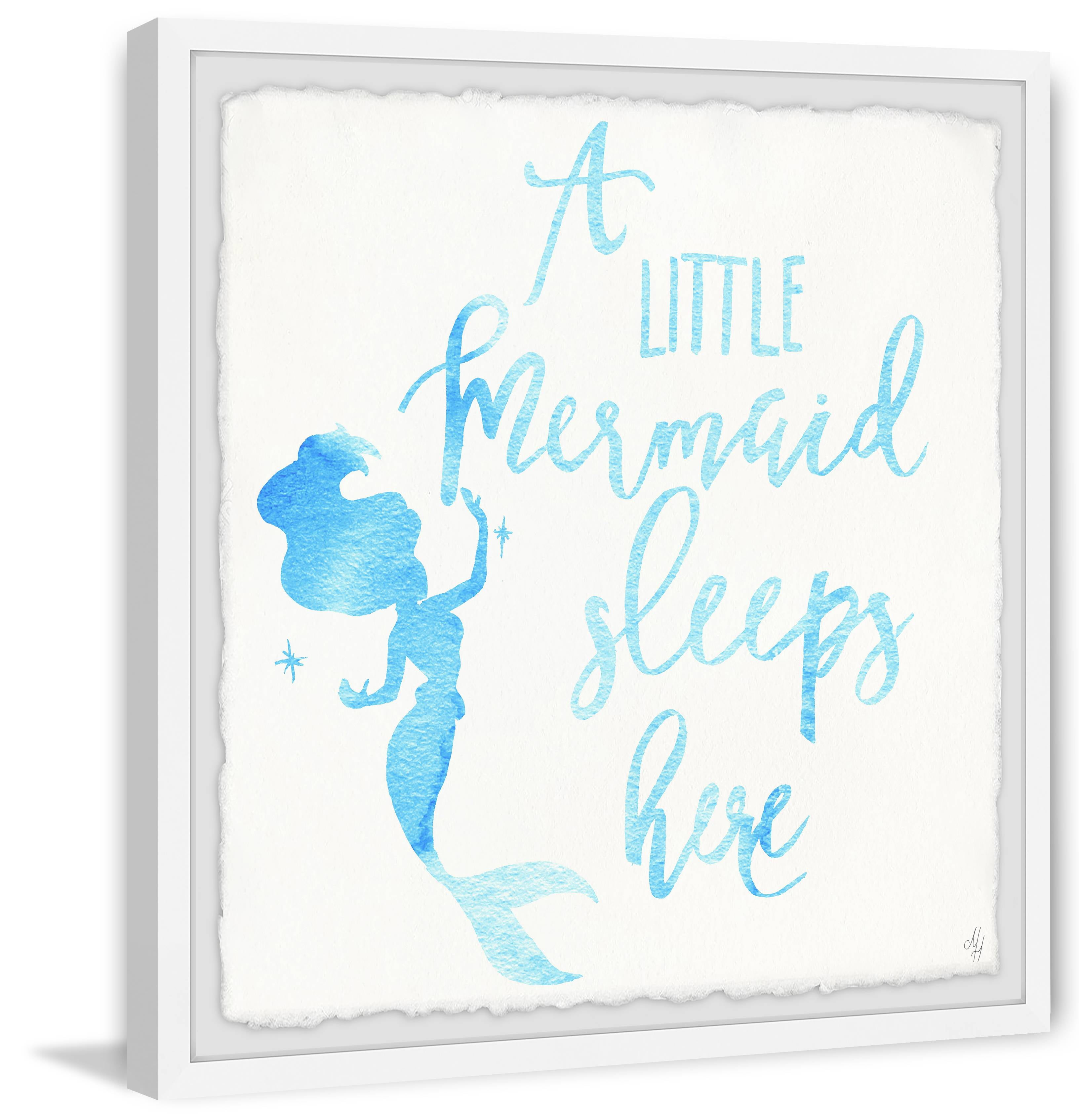 Marmont Hill A Little Mermaid Sleeps Here Framed Wall Art