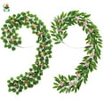 thumbnail image 5 of Simulated Plant Rattan Home Ornamental Green Leaves Small Roses Fake Flower Vine, 5 of 7