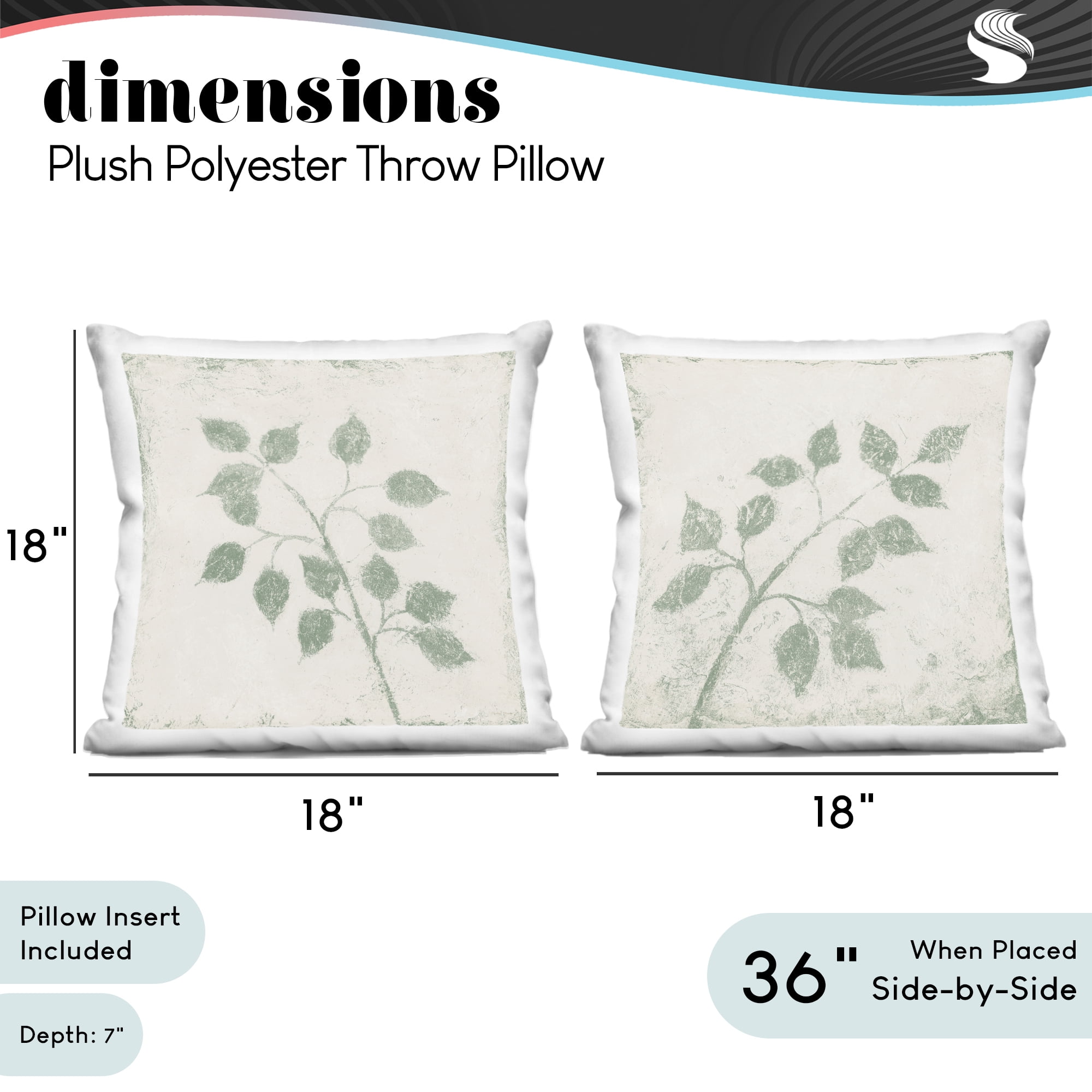 Stupell Industries Rustic November Leaves 2 Piece Decorative Printed Throw Pillow Set, design by Michael Marcon
