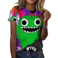 thumbnail image 3 of Garten of Banban T-Shirt for Women Casual Printed Tee Stylish Soft Graphic Shirts Top Short-Sleeve Outfit 6XL, 3 of 8