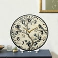 thumbnail image 4 of Yayeee Wall Clock Battery Operated 9.5" Silent Non-Ticking for Living Room, Beige Birds, 4 of 8