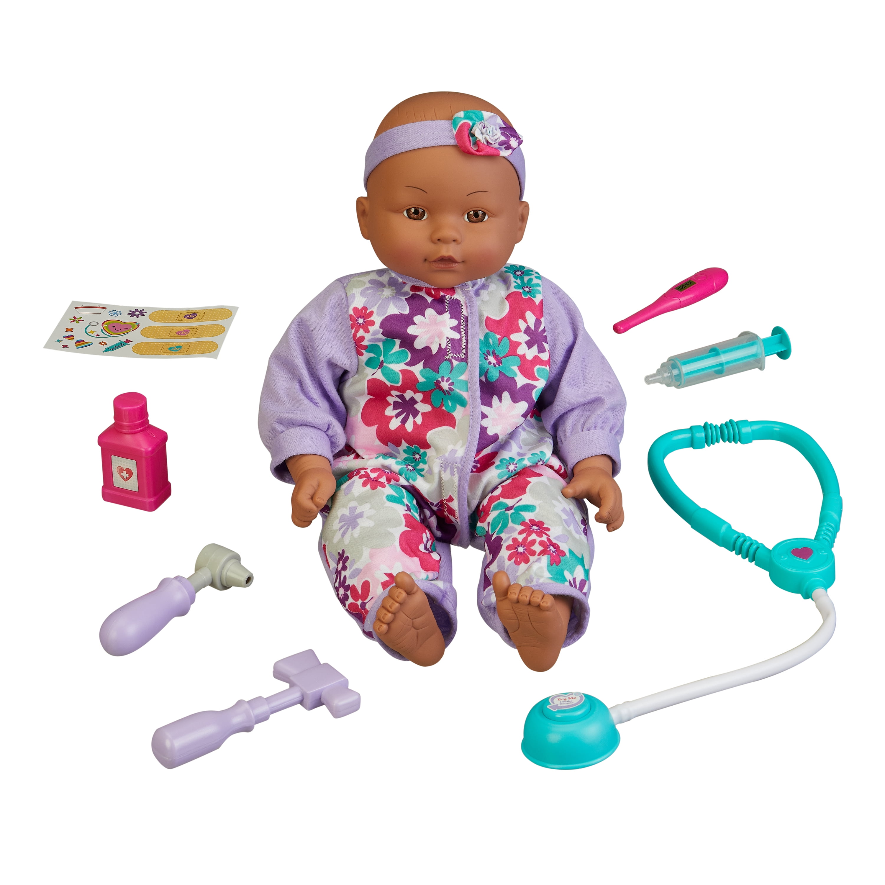 baby playing doctor set