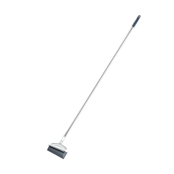 Rubber Floor Squeegee ,Floor Squeegee Heavy Duty, Deck Squeegee Outdoor for Floors,Floor Scrub Brush with Long Handle,2 in 1 Scrape and Brush,Tub and Tile Brush for Cleaning Bathroom, Patio, Kitchen