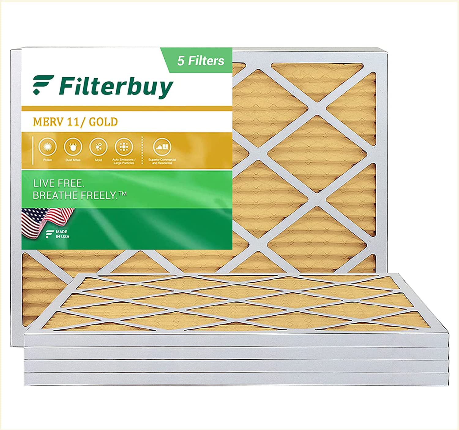 Nordic Pure 15x25x1 MERV 13 Pleated AC Furnace Air Filters 4 Pack 
