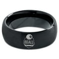 thumbnail image 2 of Tungsten 8-ball ring Band Ring 8mm Men Women Comfort Fit Black Dome Brushed Polished, 2 of 4