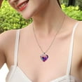thumbnail image 7 of Jewelry VerPetridure Solar System Planet Galaxy Double Sided Glass Universe Heart Pendant Necklace, 7 of 7