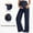 Navy, variant on YHAJDS Maternity Pants Women Solid Color Fleece Lined High Waist Wide Leg Straight Comfortable Over Belly