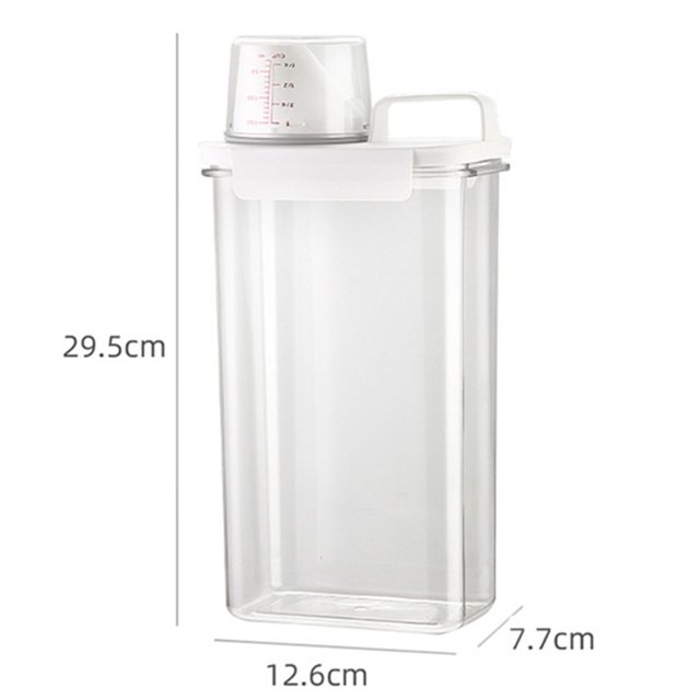 Softener Bleach Storage Container Liquid Detergent Dispenser Storage for Laundry Detergent Powder Rice Cereal Flour