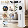 thumbnail image 3 of Humidifier For Large Rooms, 8L/2.11Gal Cool And Warm Mist Tower Top Fill Humidifiers, Floor Humidifiers For Baby,Pets,Plants,with Remote,Timer,Auto Shut Off,White, 3 of 10