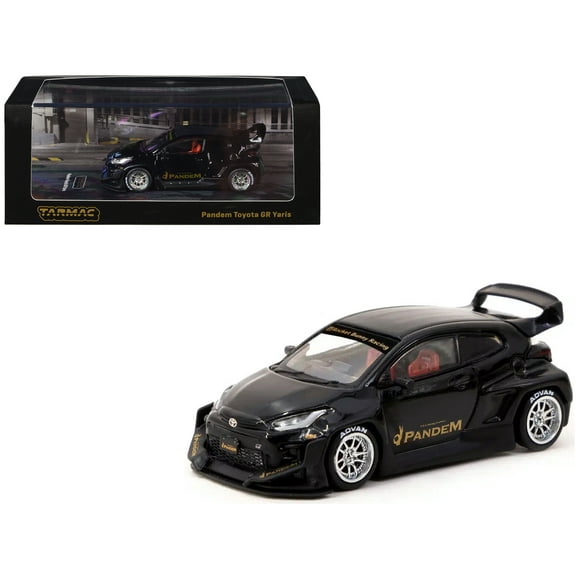 Toyota Pandem GR Yaris RHD (Right Hand Drive) Black "Road64" Series 1/64 Die Cast Model Car by Tarmac Works