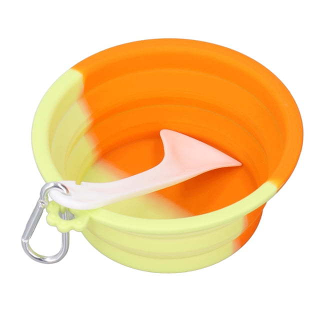Cuenco Plegable Para Mascotas, Plato De Alimentación Para Mascotas De Viaje, Portátil De Silicona, Fácil Limpieza Con Gancho Para Perros Y Gatos