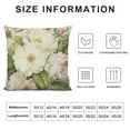 thumbnail image 6 of COMIO Vintage Shabby Chic White Rose Floral 2-Piece Short Plush Pillow Covers White, 6 of 6