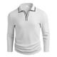 thumbnail image 5 of pstuiky Camisas casuales de manga larga para hombre, Camiseta de manga larga con solapa y botones de color liso para hombre salir tops s, 5 of 7