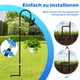 thumbnail image 1 of Naiovety 4 ganchos negros de fácil instalación para pastores de jardín, elegantes para un versátil, soporte fuerte Jardín y Patio, 1 of 6